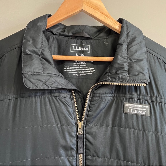 L.L.Bean Mountain Classic Winter Puffer Jacket Black Size Large Regular Mens - Picture 5 of 8